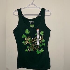 Women’s XL “Lucky AF” St. Patty’s Day Tank Top. NWT
